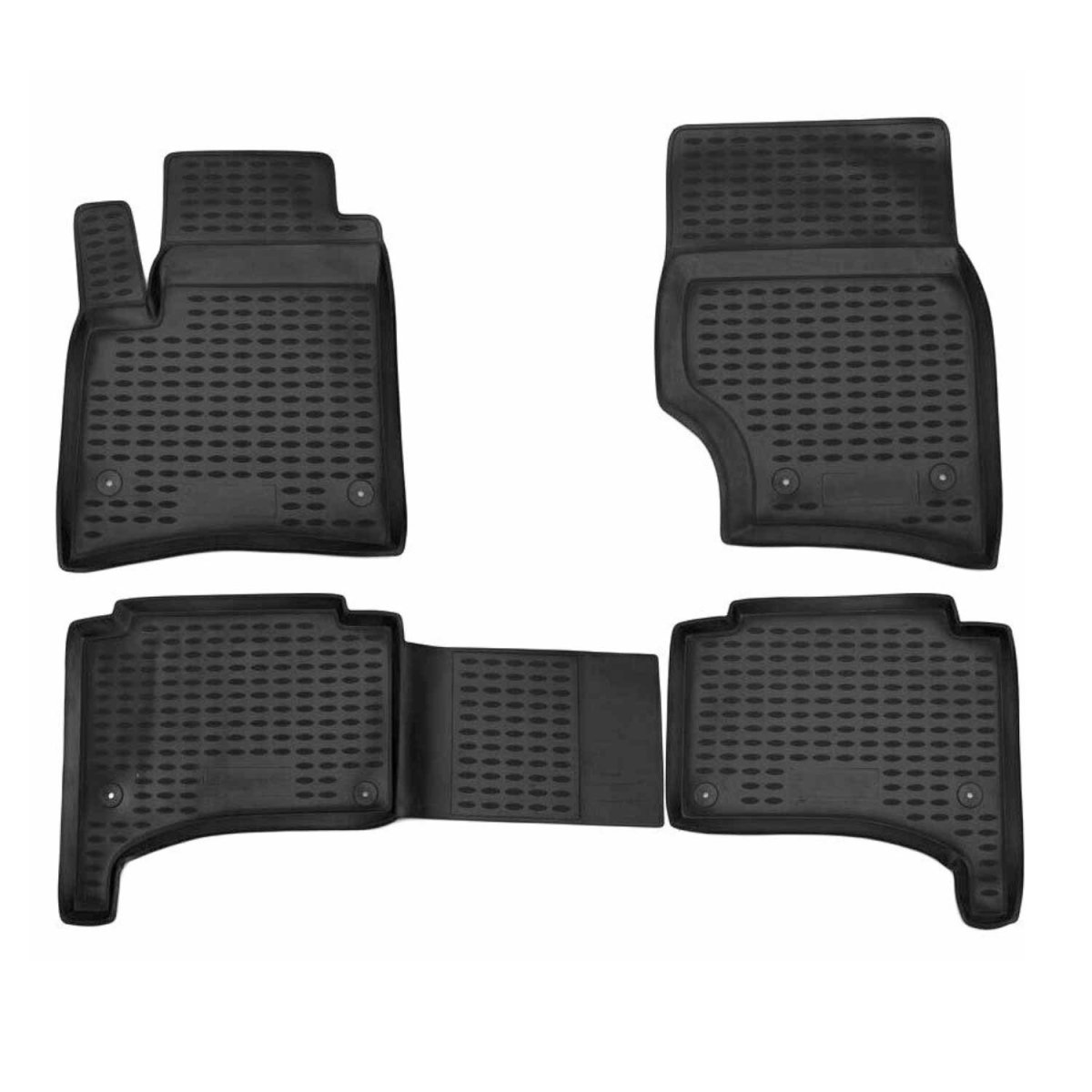 Volkswagen Touareg Floor Mats - Omac - Rubber TPE - Black - '04-'10 Volkswagen Touareg Floor Mats - Omac - Rubber TPE - Black - '04-'10